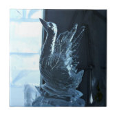 Swan Ice Sculpture, Quebec, Kanada Fliese (Vorderseite)