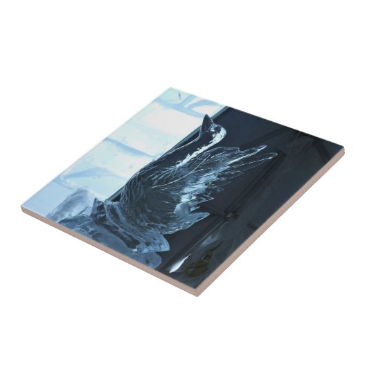 Swan Ice Sculpture, Quebec, Kanada Fliese (Seite)