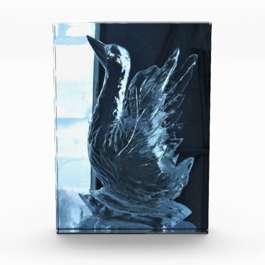Swan Ice Sculpture, Quebec, Kanada Fotoblock (Vorderseite)
