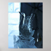 Swan Ice Sculpture, Quebec, Kanada Poster (Vorne)