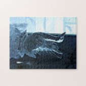 Swan Ice Sculpture, Quebec, Kanada Puzzle (Horizontal)