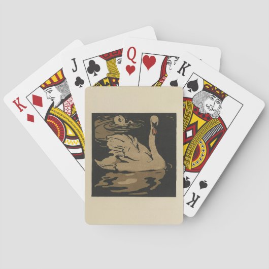 Swan - Illustration für Square Animals Spielkarten (Rückseite)