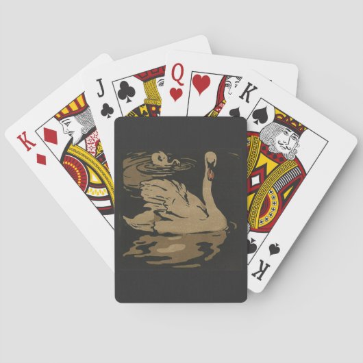Swan - Illustration für Square Animals Spielkarten (Rückseite)