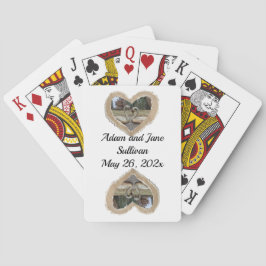 Swan in Brown Heart Gastgeschenk Hochzeit spielen  Spielkarten