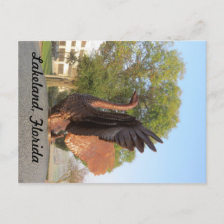 Swan in Flight Statue Lakeland, Florida Postkarte