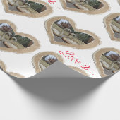 Swan in Herz-Geschenkpapier Geschenkpapier (Ecke)