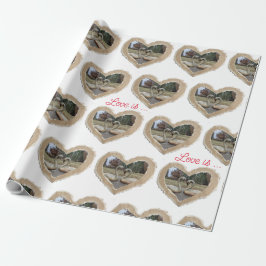 Swan in Herz-Geschenkpapier Geschenkpapier