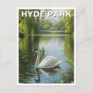 Swan in Hyde Park London Großbritannien Reisen Postkarte