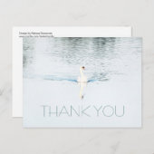 Swan in Water Minimalistisch Danke Postcard Postkarte (Vorne/Hinten)