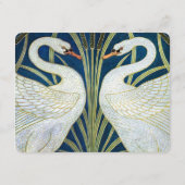 Swan Inspiriert Wedding Reception Card Begleitkarte (Rückseite)