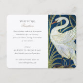Swan Inspiriert Wedding Reception Card Begleitkarte (Vorderseite)