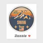 Swan, Iowa Aufkleber (Blatt)
