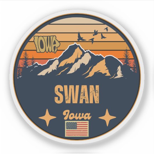 Swan, Iowa Aufkleber (Vorderseite)