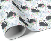 Swan Lake: Aquarellpastellmuster Geschenkpapier (Rolleneckpunkt)