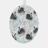 Swan Lake: Aquarellpastellmuster Ornament Aus Glas (Vorderseite Rechts)