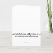 Swan Lake Ballerina - ein grässliches, weibliches Karte (Rückseite)