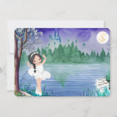 Swan Lake Ballet Spring Hübsch Ballerina Geburtsta Einladung (Rückseite)