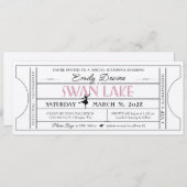 Swan Lake Birthday Party Ticket Einladung (Vorne/Hinten)