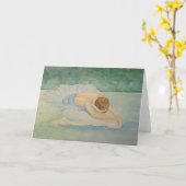 Swan Lake - Blank Greetings Card Karte (Gelbe Blume)