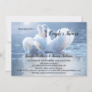 Swan Lake Bridal Couple Dusche Einladung