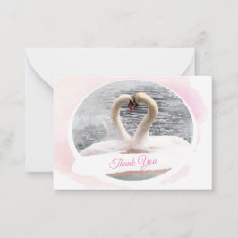 Swan Lake Danke-Karte Mitteilungskarte