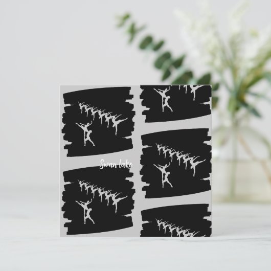 Swan Lake Einladung (Stehend Vorderseite)