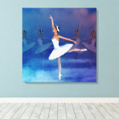 Swan Lake Inspiriert Classic Ballet Scene Leinwand (Insitu (Holzboden))