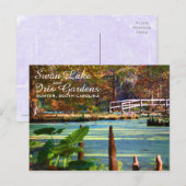 Swan Lake Iris Gardens, Sumter, South Carolina Postkarte (Vorne/Hinten)