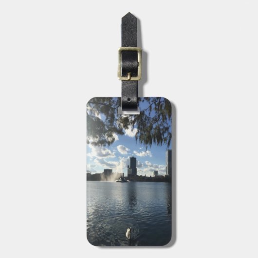 Swan Lake Luggage Tag Gepäckanhänger (Vorderseite vertikal)