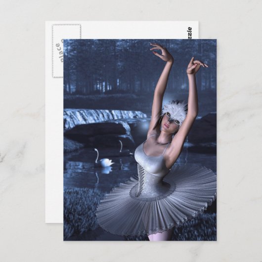 Swan Lake - Odette und Swans Postkarte (Vorne/Hinten)