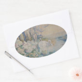 Swan Lake Ovaler Aufkleber (Umschlag)