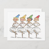 Swan Lake Party Postkarte (Vorne/Hinten)