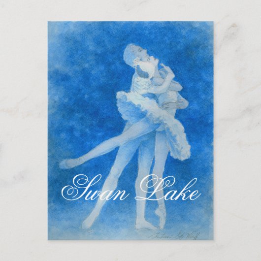 Swan Lake Pas de Deux Postcard Postkarte (Vorderseite)