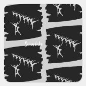 Swan Lake Quadratischer Aufkleber (Vorderseite)