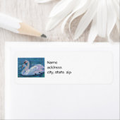 Swan Lake Rücksendeadressen-Aufklebers (Insitu)