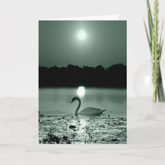 Swan Lake Sympathy Card Blank inside Karte (Vorderseite)