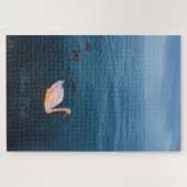 Swan Lake View Fotografy Custom Text schwierig Puzzle (Horizontal)