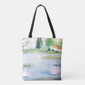 Swan Lake Watercolor Tasche (Rückseite)