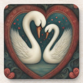 Swan Liebe 1 Getränkeuntersetzer (Vorderseite)
