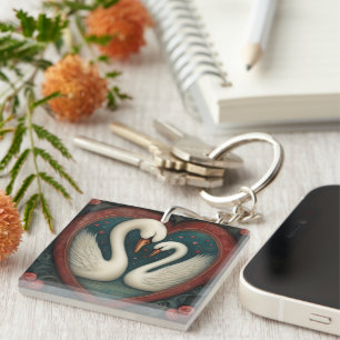 Swan Liebe 1 Schlüsselanhänger