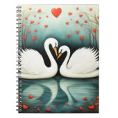 Swan Liebe 2 Notizblock (Vorderseite)