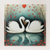 Swan Liebe 2 Puzzle (Vertikal)