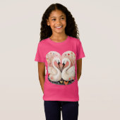 Swan Liebe im Herzen des Waldes T-Shirt (Vorne ganz)