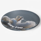 Swan-Liebe- Pappteller (Schrägansicht)