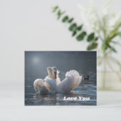 Swan-Liebe- Postkarte (Stehend Vorderseite)