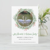 Swan Ließ Heaven & Nature Sing Feiertagskarte (Stehend Vorderseite)