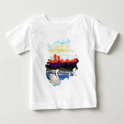 Swan Life Baby T-shirt (Vorderseite)