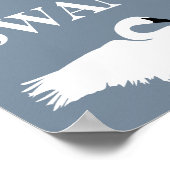 Swan Life, Elegante Swan Poster (Ecke)