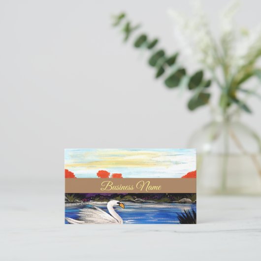 Swan Life Visitenkarte (Stehend Vorderseite)