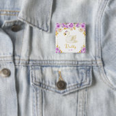 Swan Lila und Gold Rose Daddy zu sein Button (Beispiel)